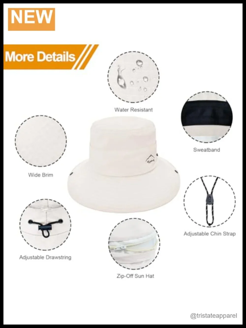Women's UPF 50+ Wide Brim Bucket Hat 2-in-1 Zip-Off Visor Fishing Safari